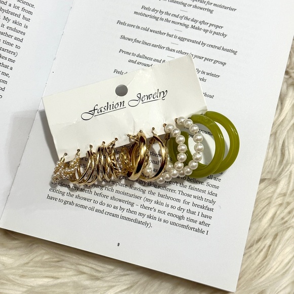 HOOP EARRINGS (SET OF 6) SUMMER ACCESSORY - Picture 3 of 4